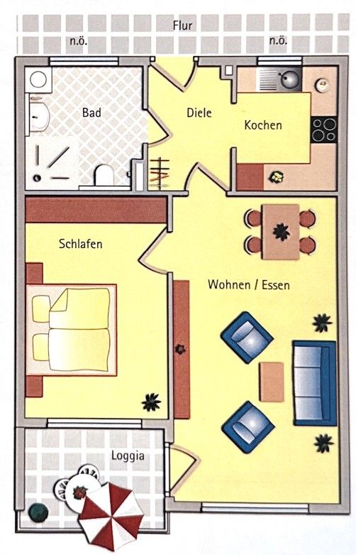 Grundriss zur unverbindl. Illustration